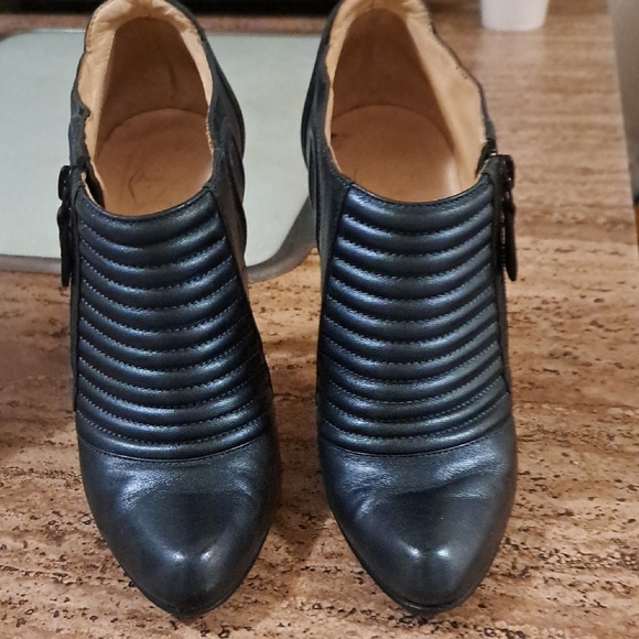 Teal Christian Louboutin  Leather Ankle Boots - Picture 12 of 15